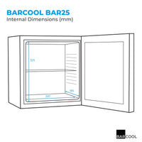 Thumbnail for Barcool Bar25 LED - Mini Bar Fridge