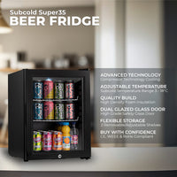 Thumbnail for Subcold Super 35 LED Beer Fridge - Black