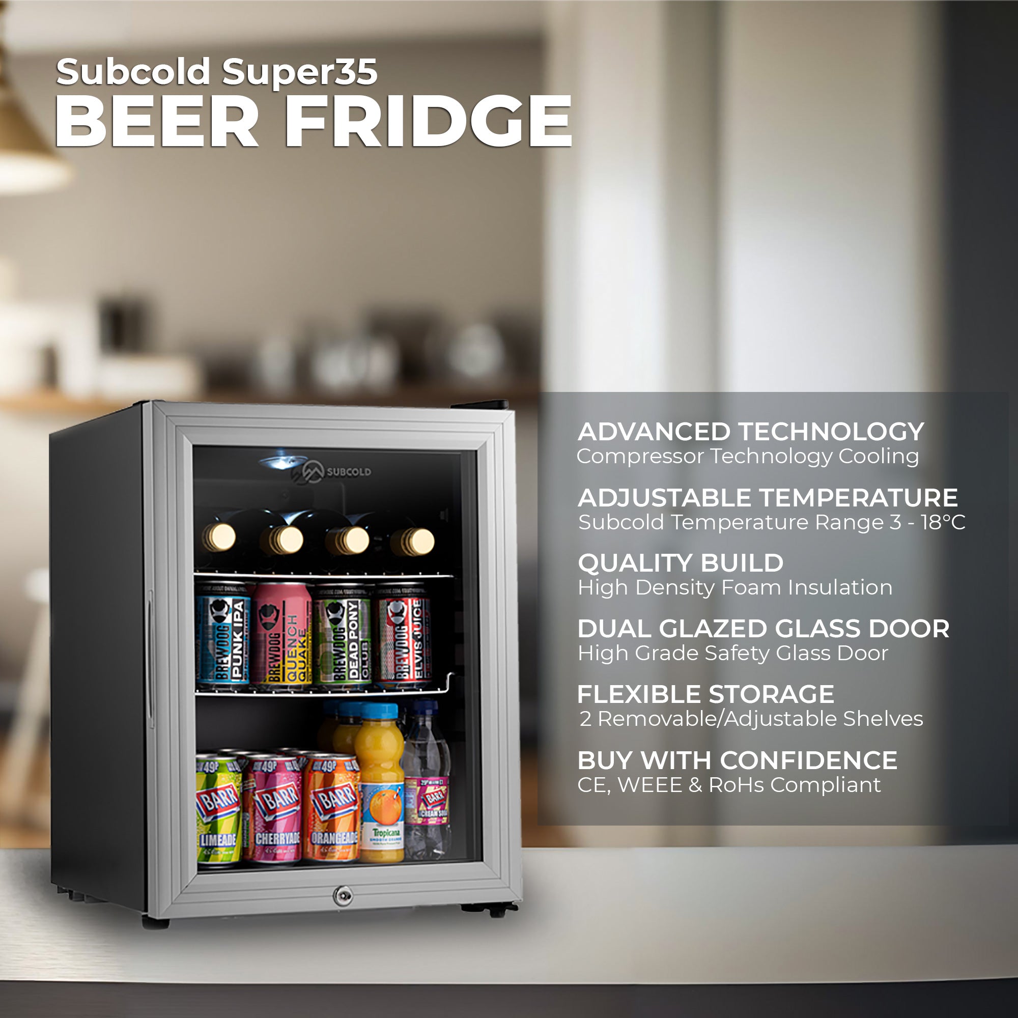 Subcold Super35 LED Beer Fridge