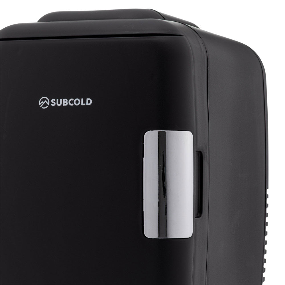 Subcold Classic 4L black mini fridge closeup