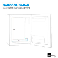 Thumbnail for Barcool Bar40 LED - Mini Bar Fridge