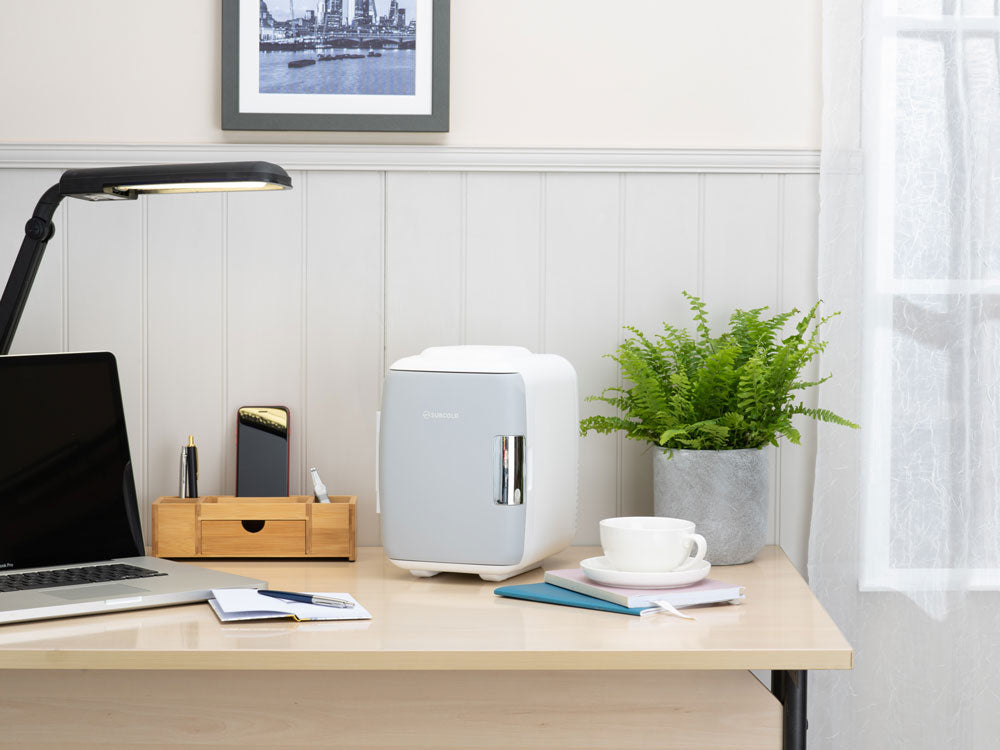Subcold Classic grey 4 litre mini fridge on table top