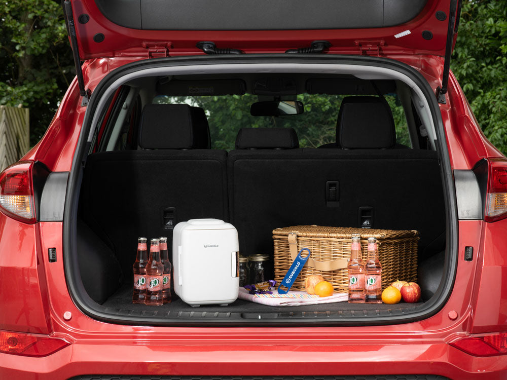 Subcold classic white 4 litre portable mini fridge in car