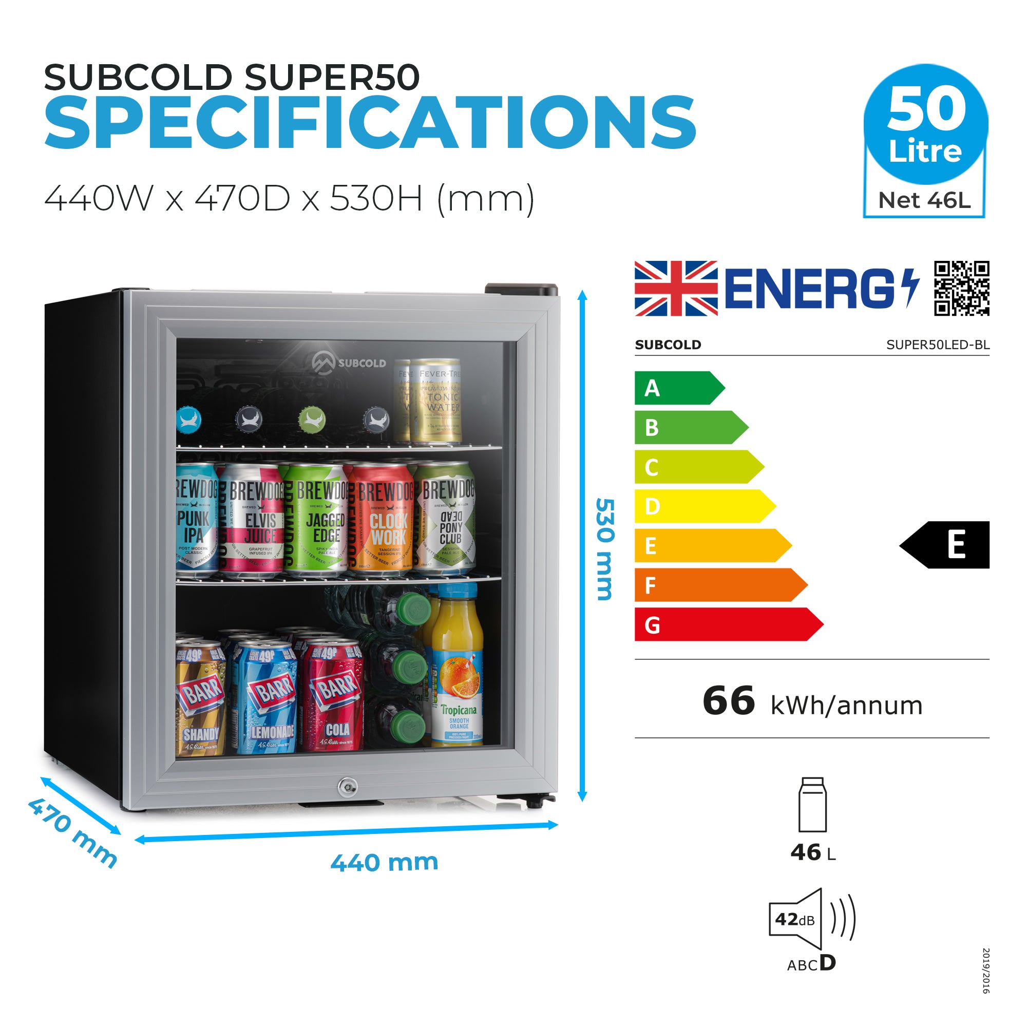 Subcold Super50 LED Beer Fridge