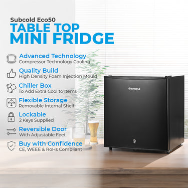 Subcold Eco50 Mini Fridge - Black