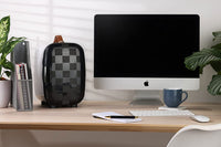 Thumbnail for Subcold Pro 6 litre black chequered mini fridge for bedroom or office