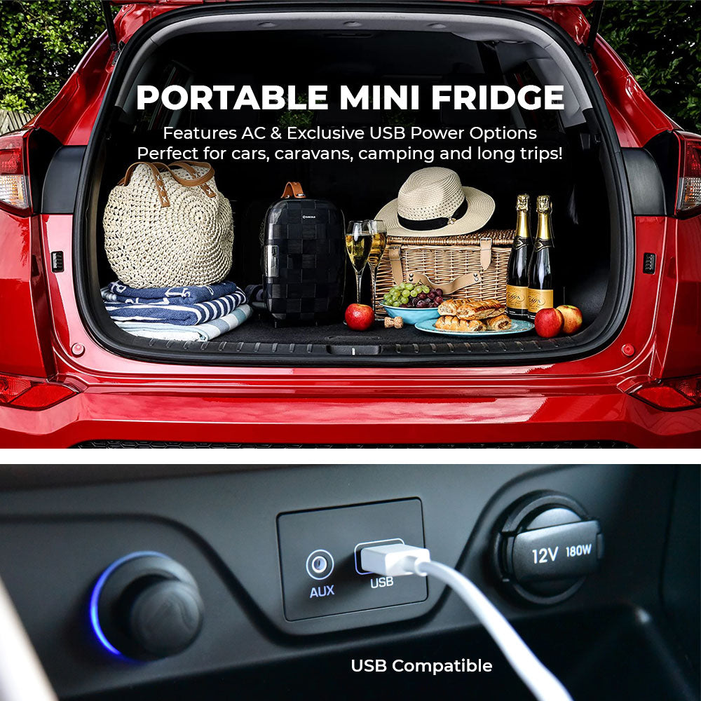 Subcold Pro 6 litre black chequered portable mini fridge