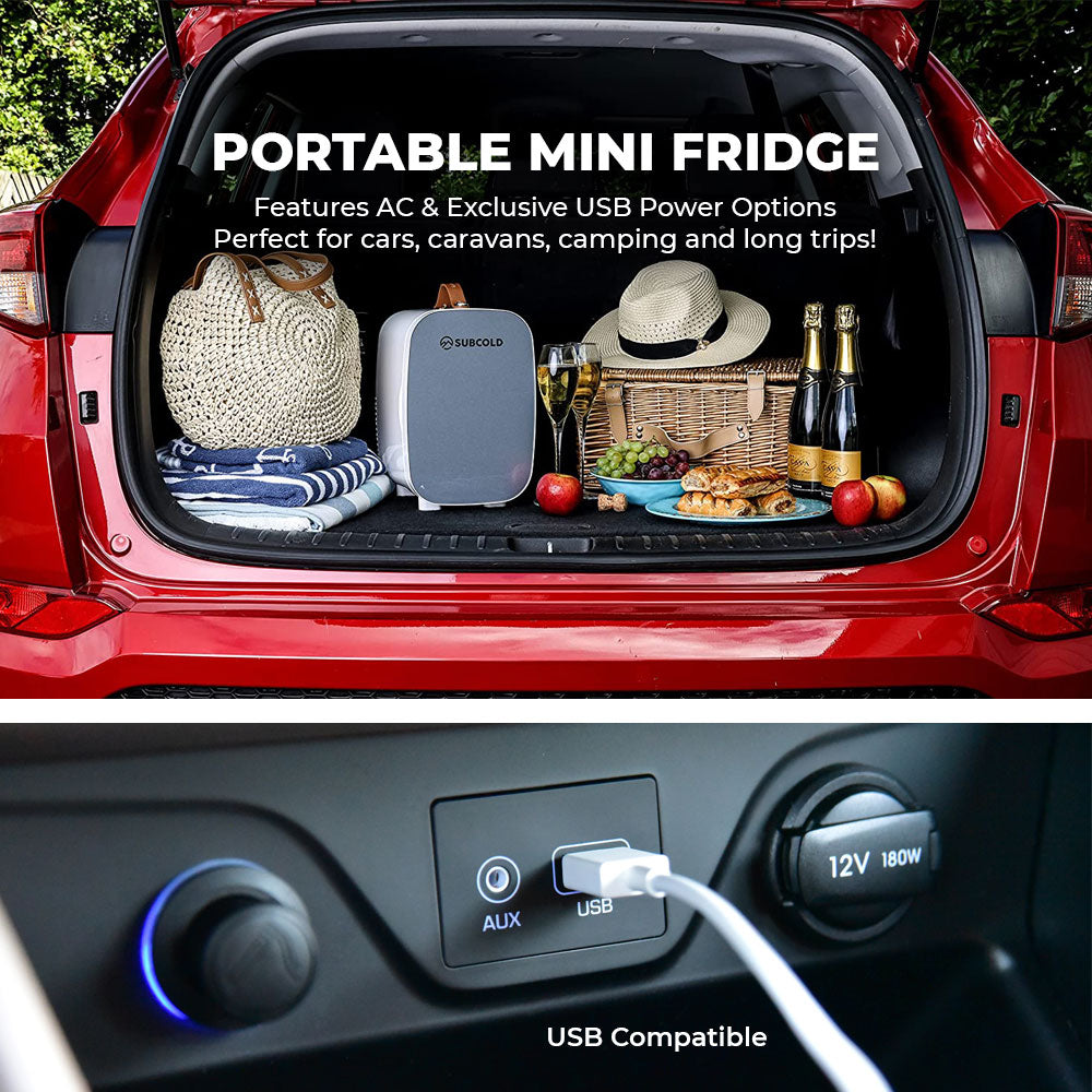 Subcold Pro 6 litre grey portable mini fridge