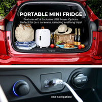 Thumbnail for Subcold Pro 6 litre white chequered portable mini fridge