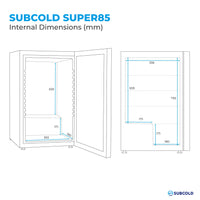 Thumbnail for Subcold Super 85 LED Beer Fridge - Stainless Steel
