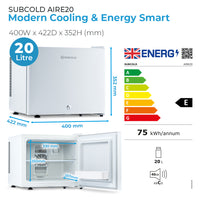 Thumbnail for Subcold Aire20 LED Mini Fridge - White