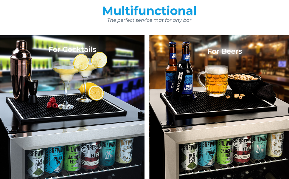 Barcool Rubber Bar Mat - Black