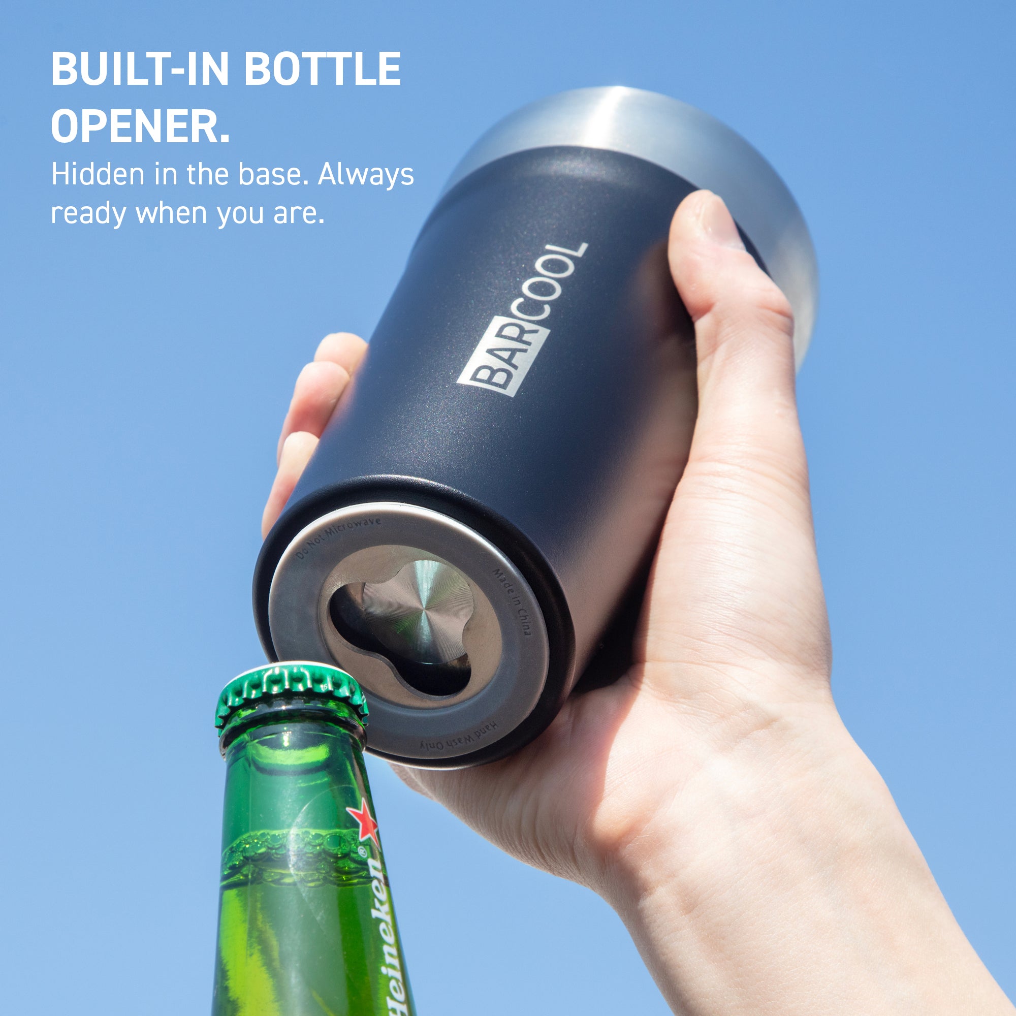 Barcool Stackable Beer Cup 600ml Black