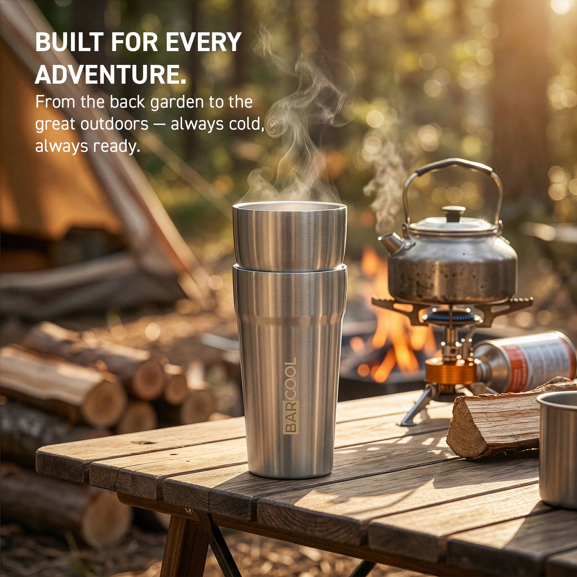 Barcool Stackable Beer Cup 600ml SS