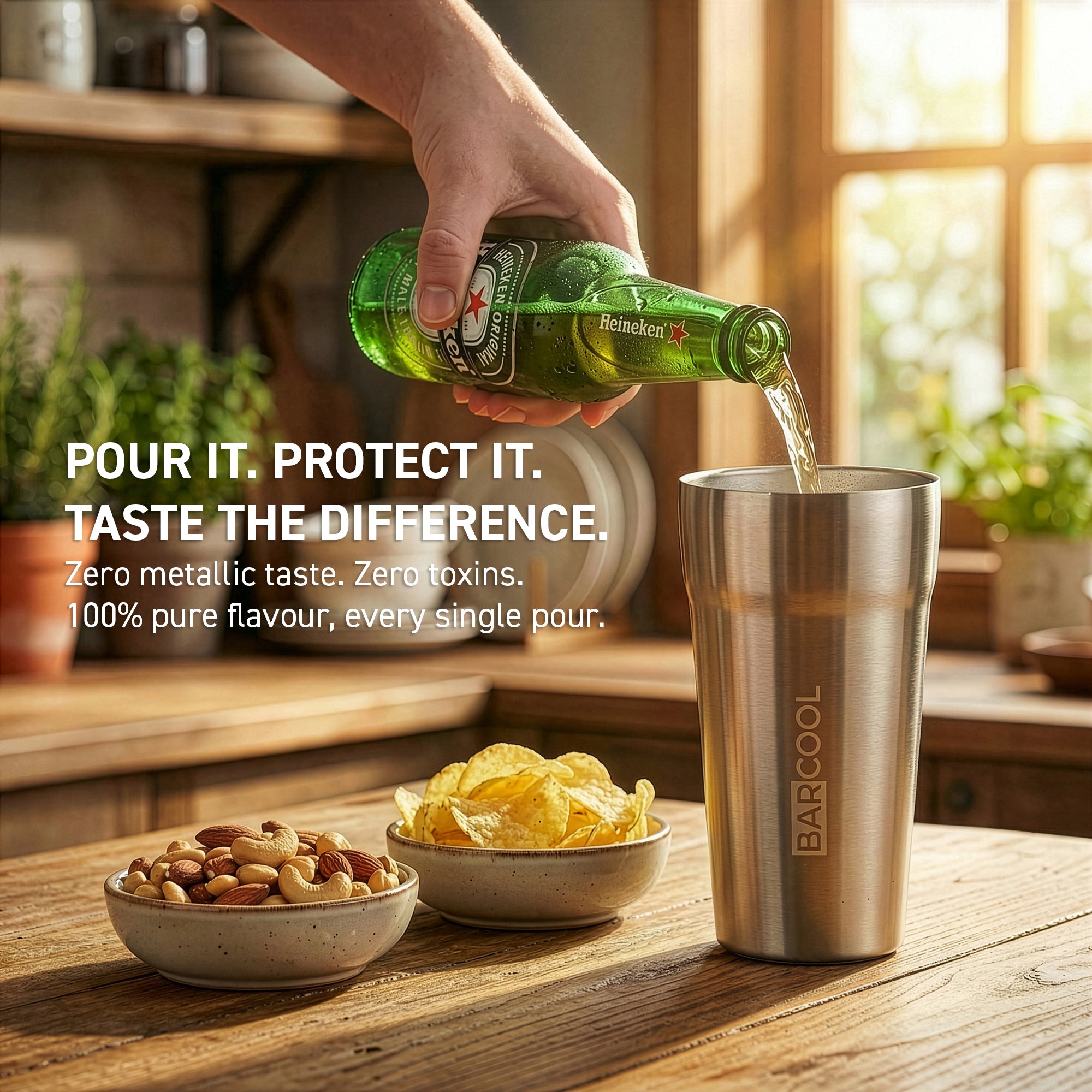 Barcool Stackable Beer Cup 600ml SS