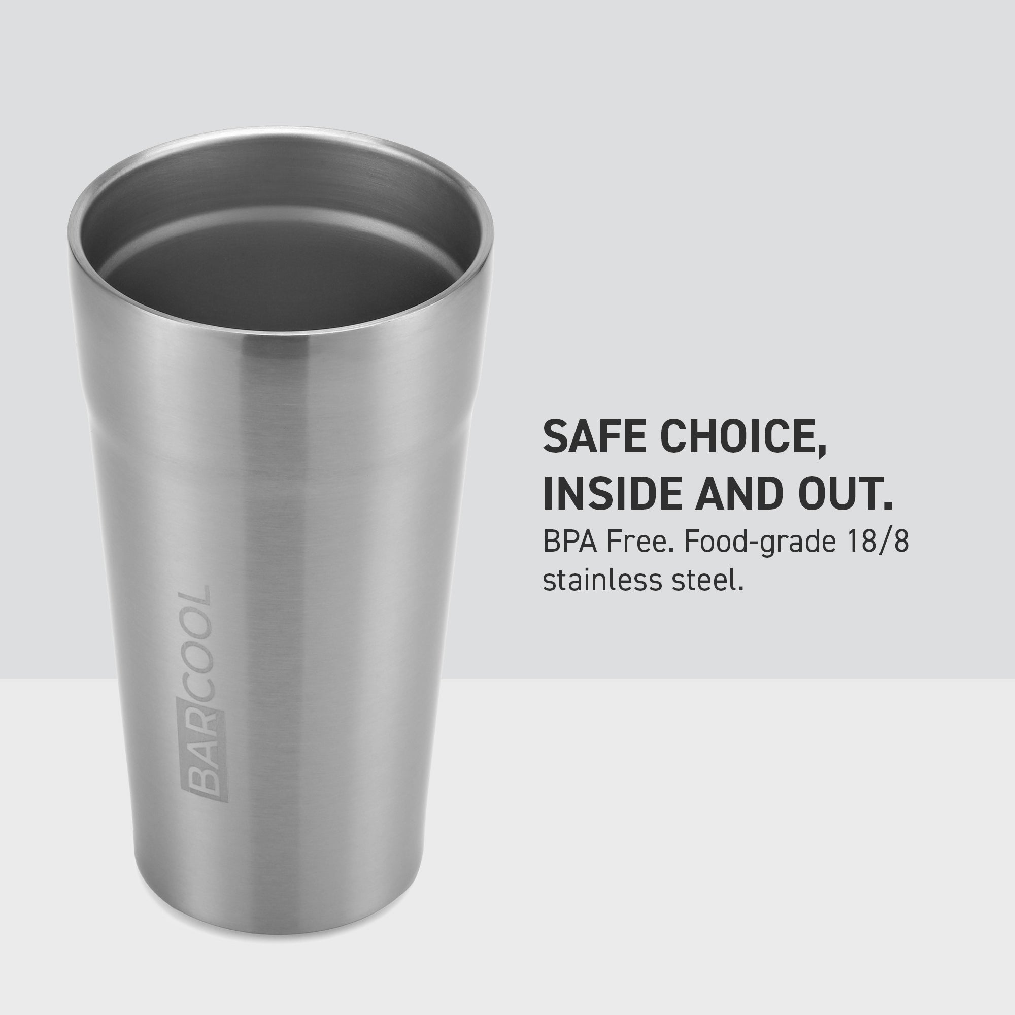 Barcool Stackable Beer Cup 600ml SS