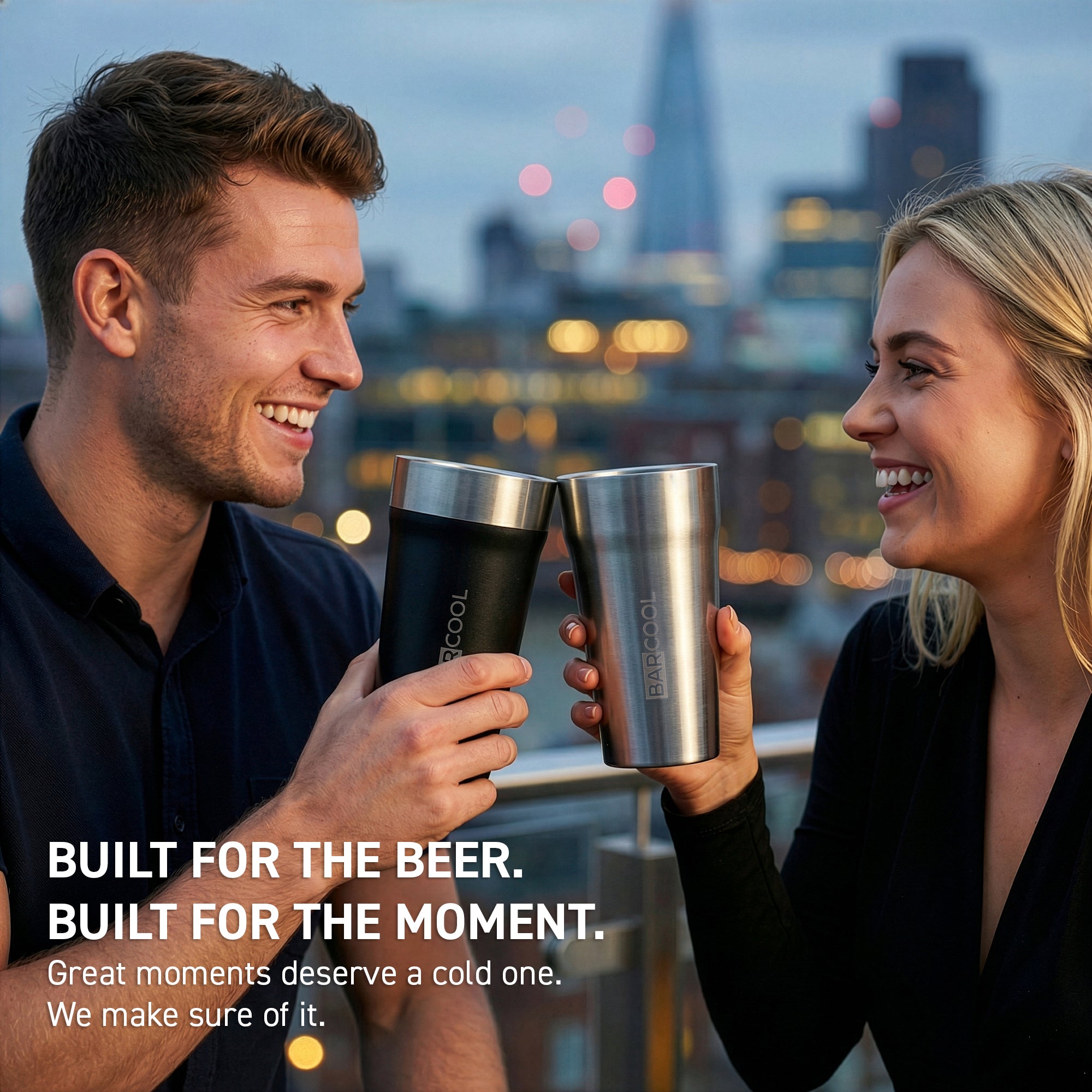 Barcool Stackable Beer Cup 600ml SS