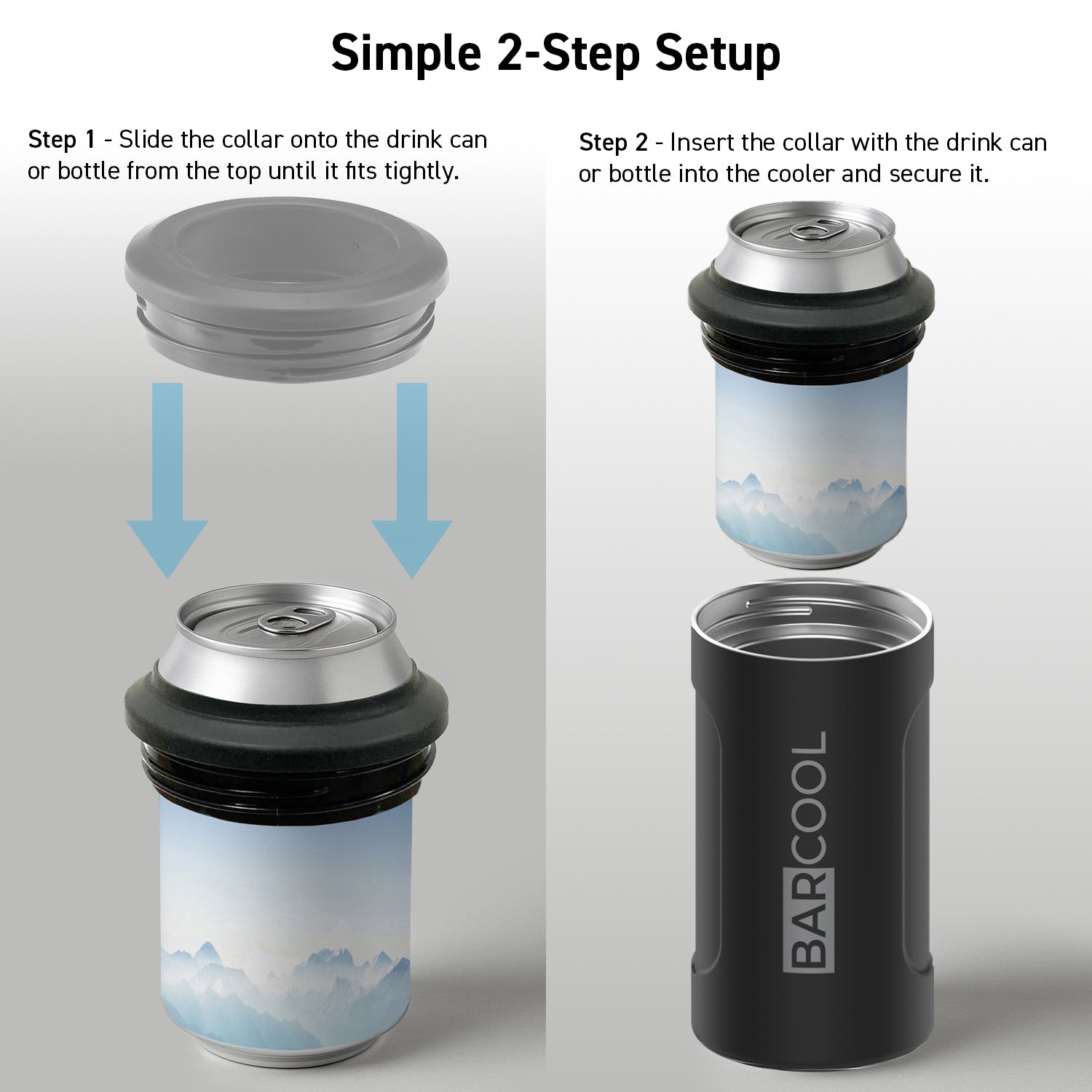 Barcool Insulated Beer Cooler and Tumbler with Opener SS