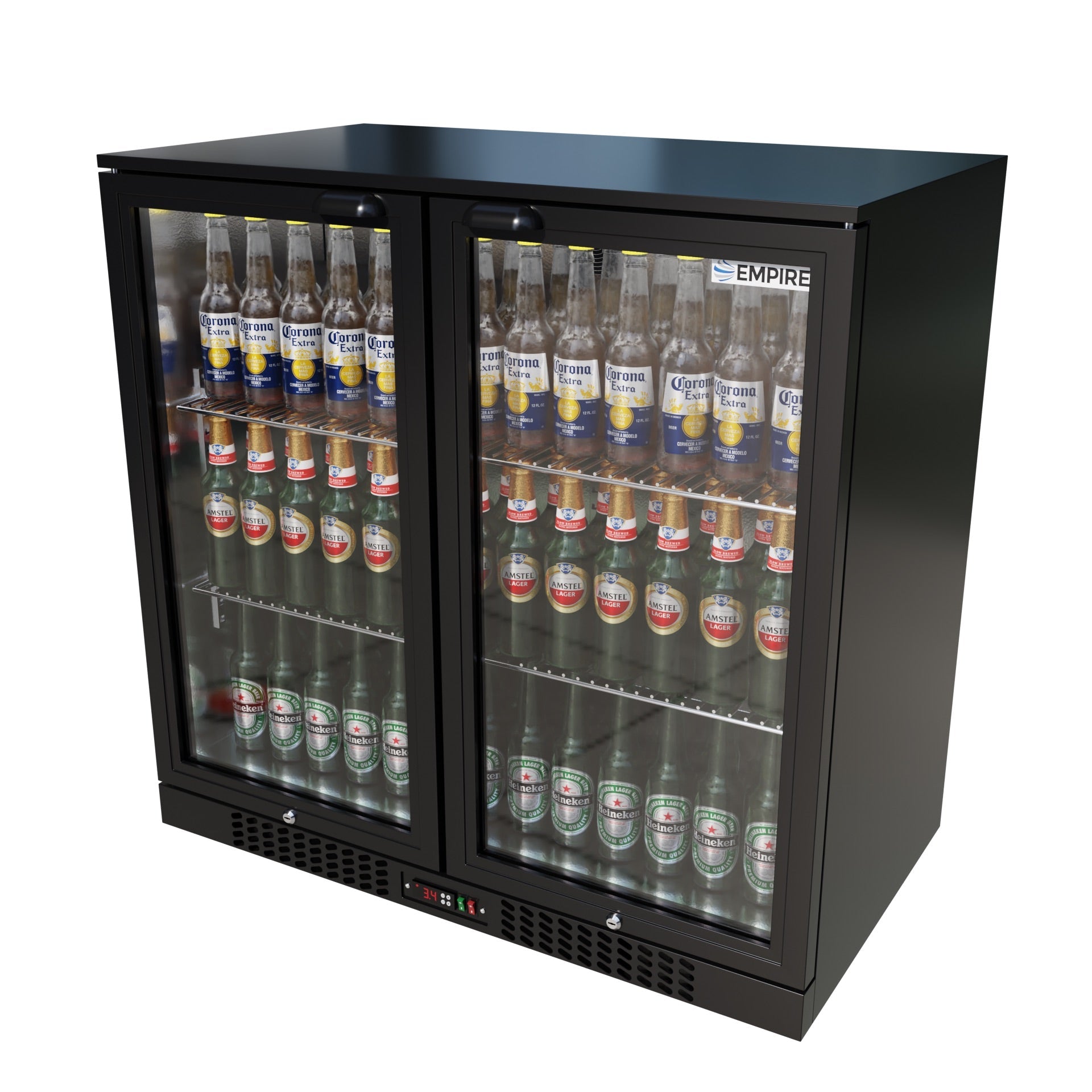 Empire Double Door 208L Bottle Cooler Commercial Fridge CL-210H