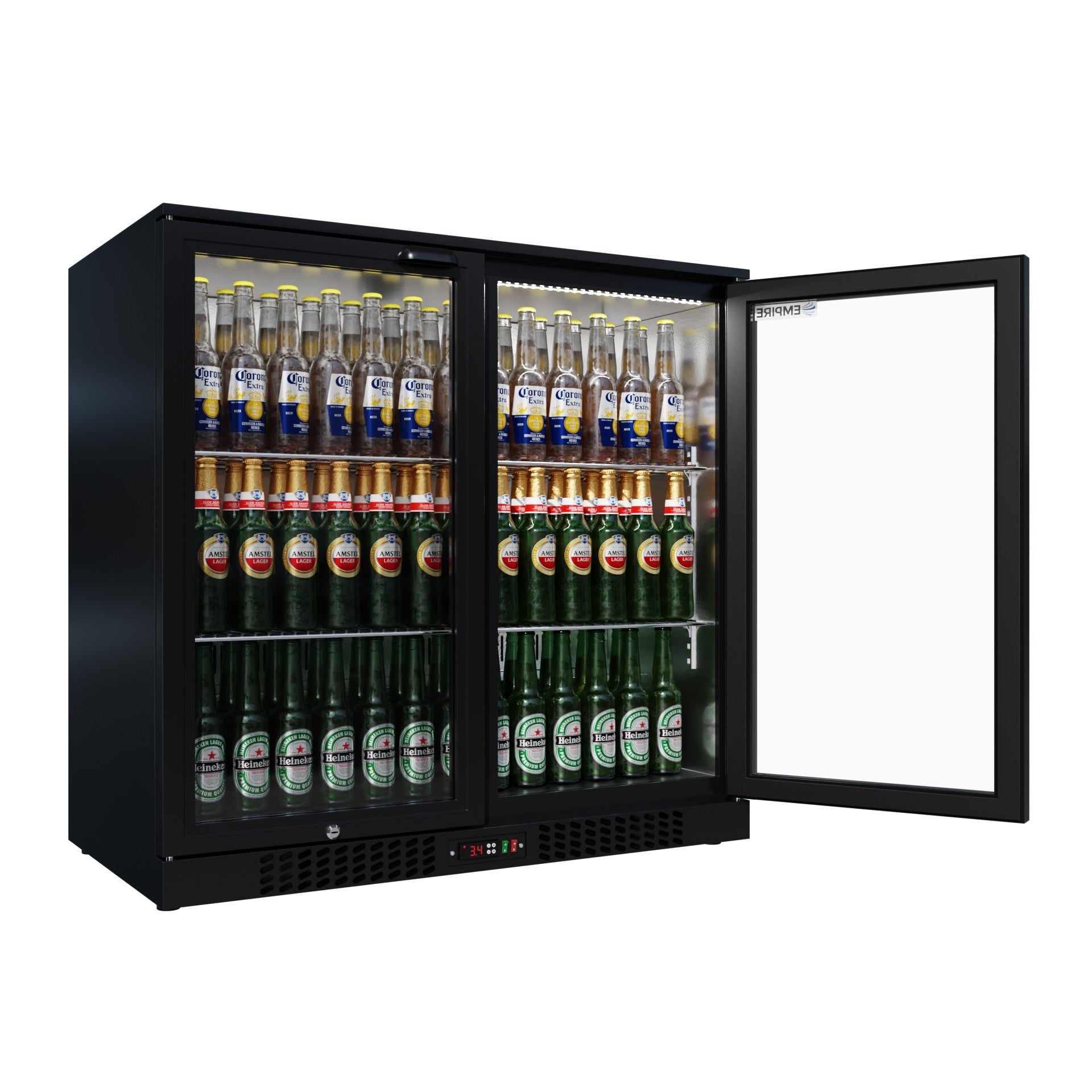 Empire Double Door 208L Bottle Cooler Commercial Fridge CL-210H