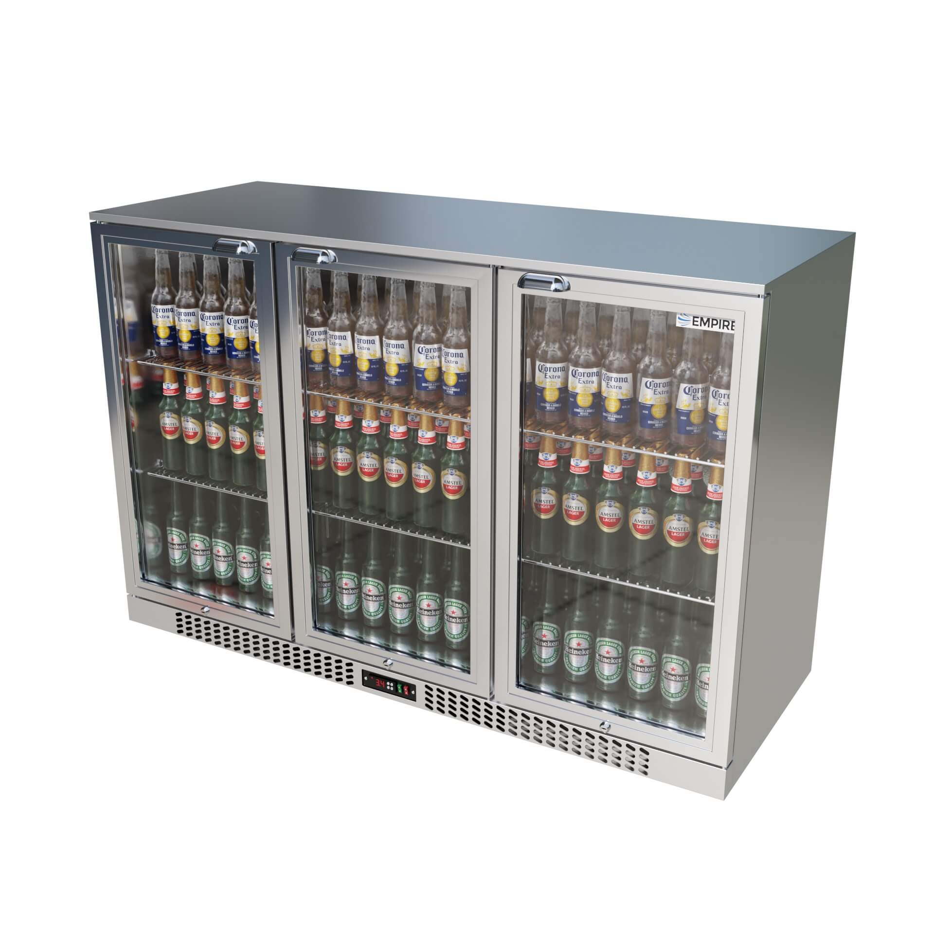 Empire Triple Door 330L Commercial Back Bar Fridge CL-320H-S