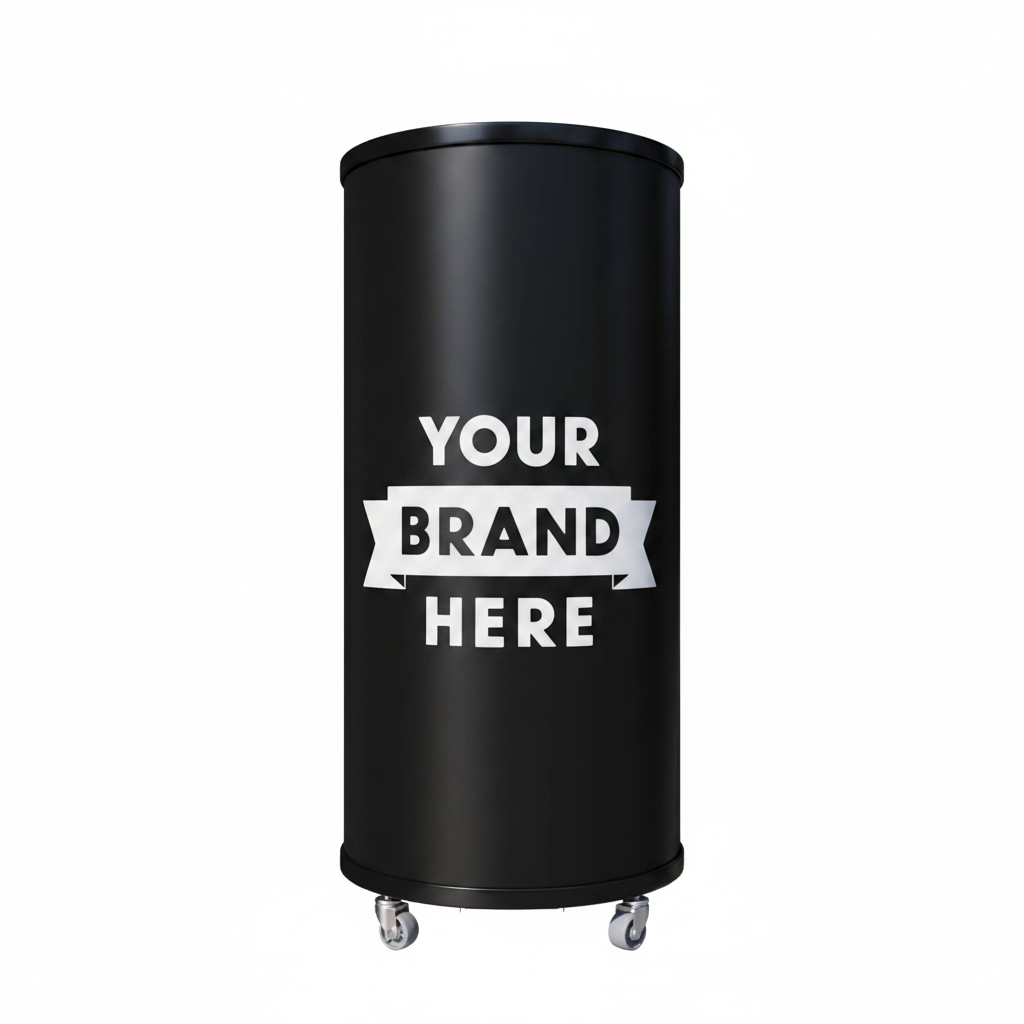 Empire Drinks Can Bottle Dump Impulse Barrel Mobile Cooler Black - EMP-CC77