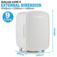 Thumbnail for Luxe 9L Mini Fridge - Grey | Refurbished
