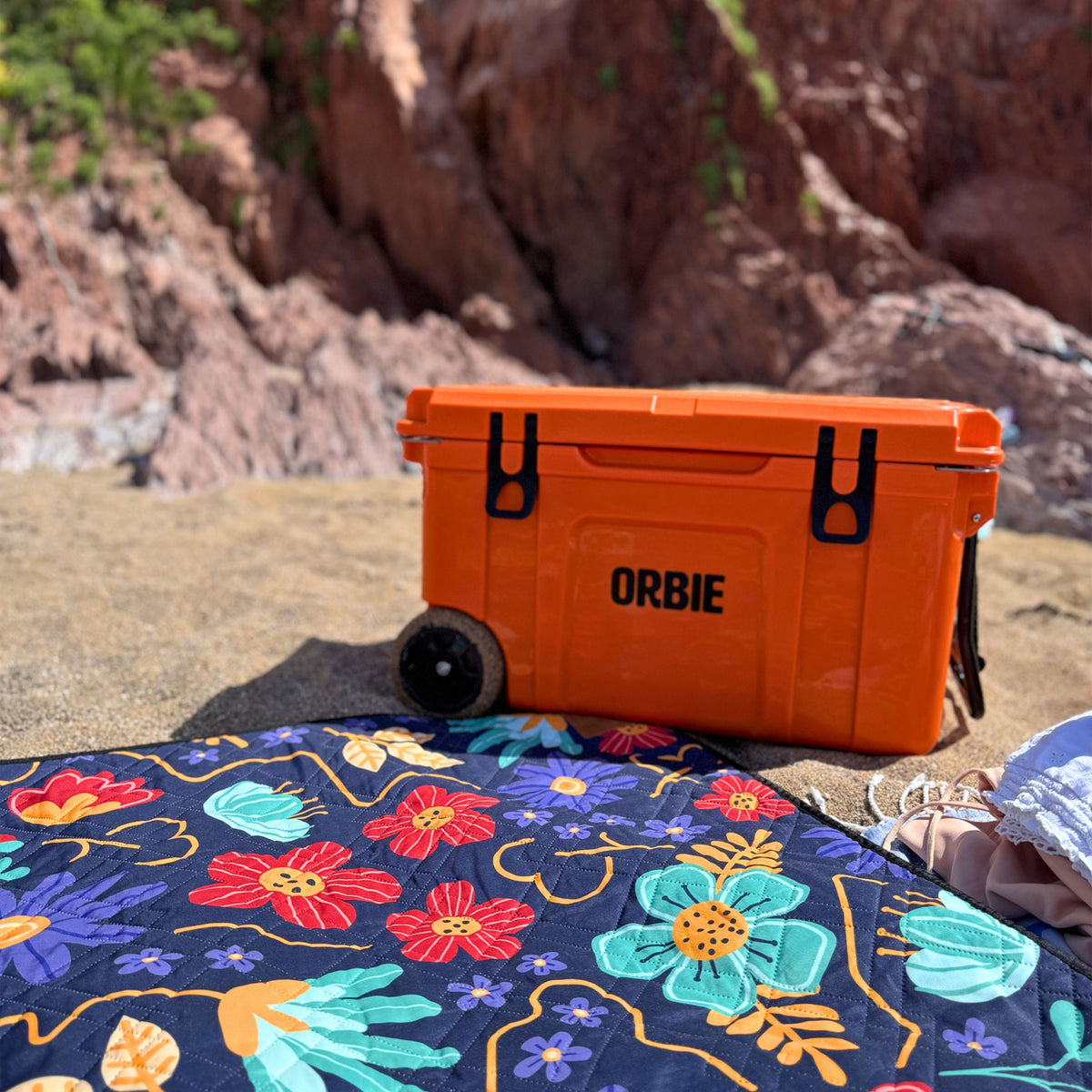 Orbie 55 Wheeled Cool Box Orange