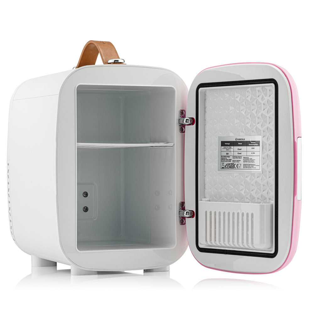 Subcold Pro 4 litre pink mini fridge interior