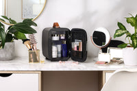 Thumbnail for Subcold Pro 4 litre black skincare fridge with cosmetics, beauty and makeup products