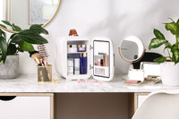 Thumbnail for Subcold Pro 4 litre white skincare fridge with cosmetics, beauty and makeup products