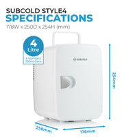 Thumbnail for Subcold Style 4L Mini Fridge White - Refurbished