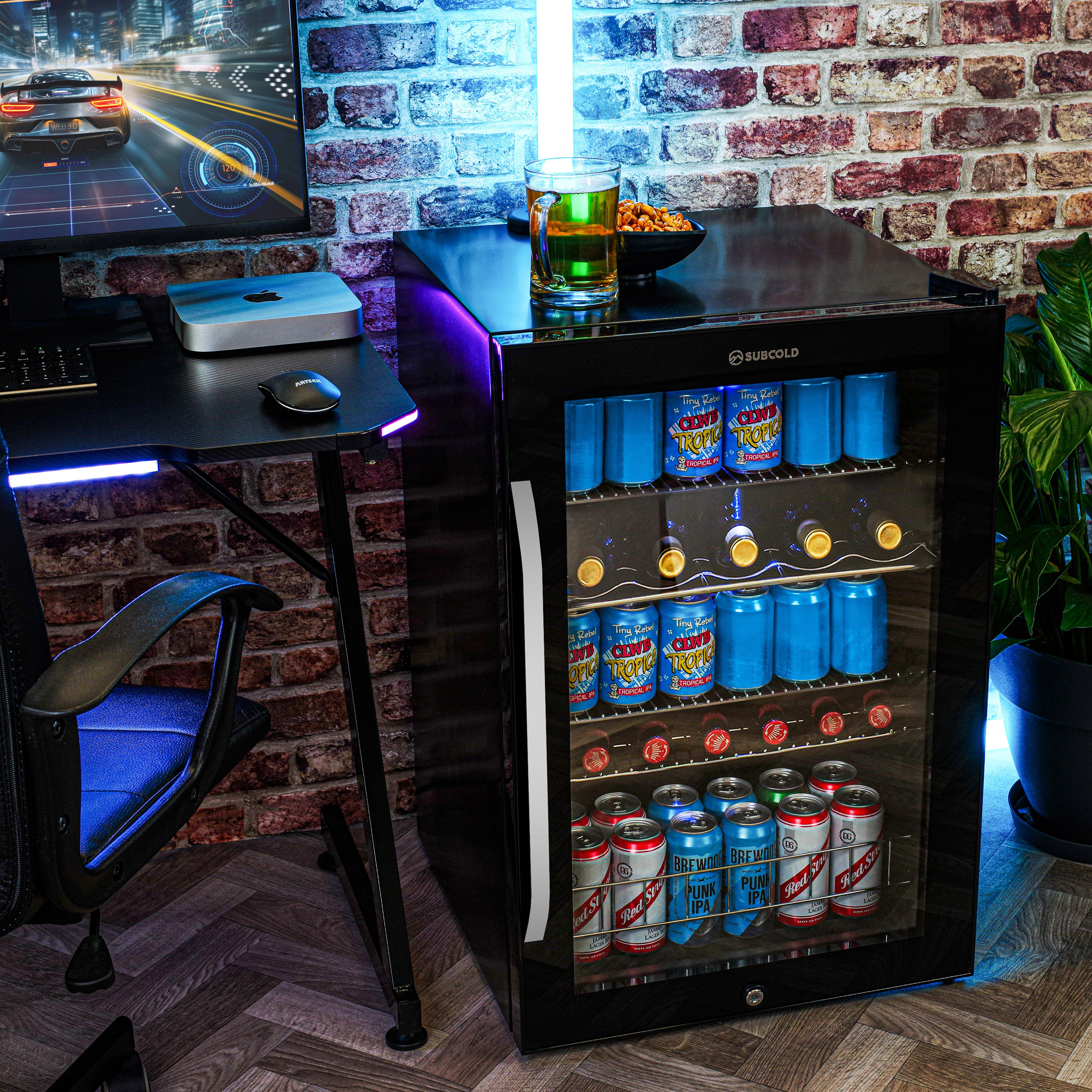 Subcold Ace 130 LED Touch Control Beer Fridge - Black | Refurbished