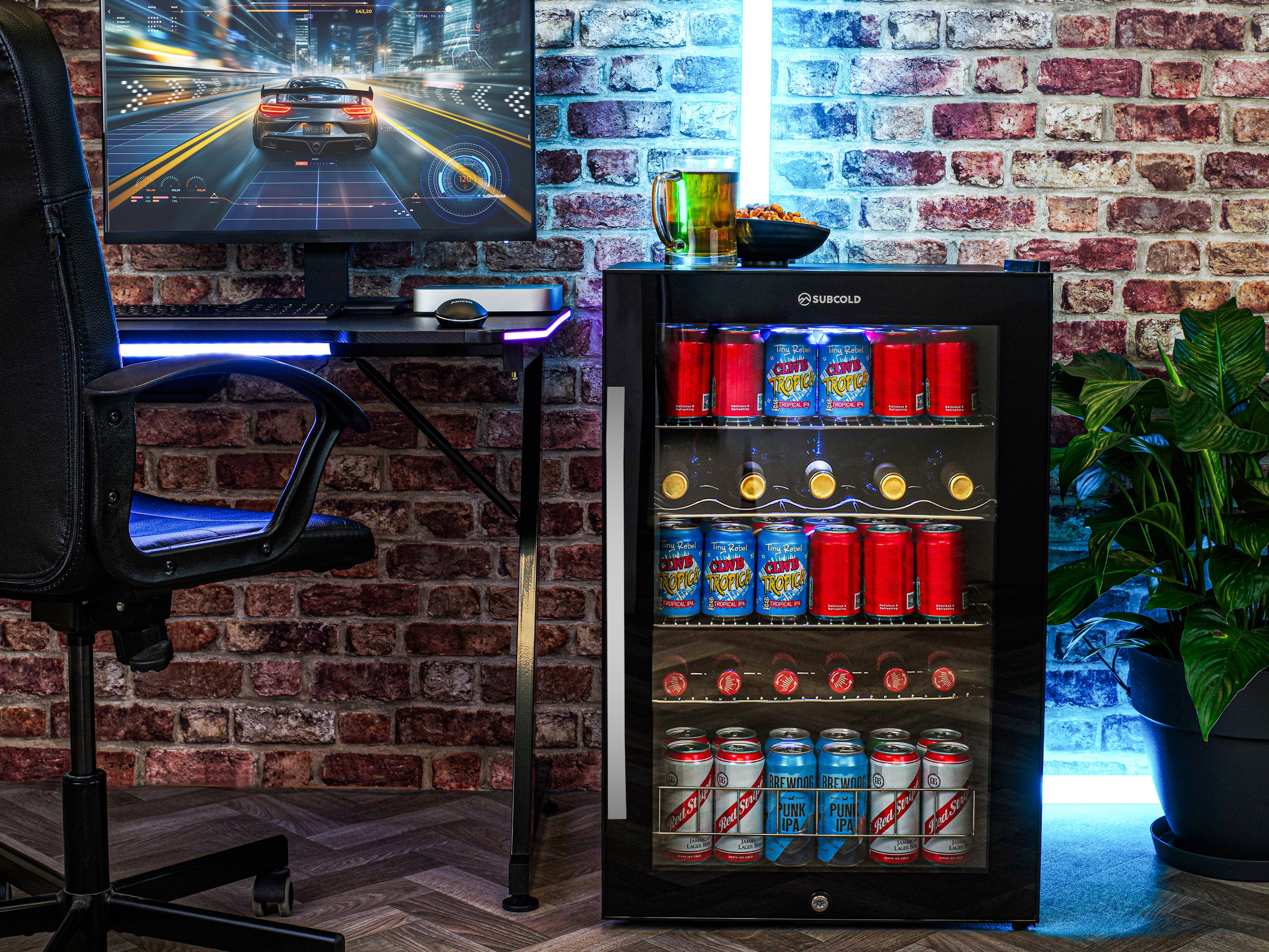 Subcold Ace 130 LED Touch Control Beer Fridge - Black | Refurbished