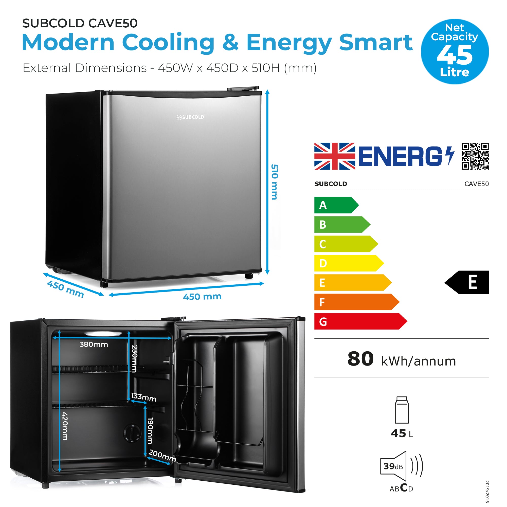 Subcold Cave50 Solid Door Beer Fridge