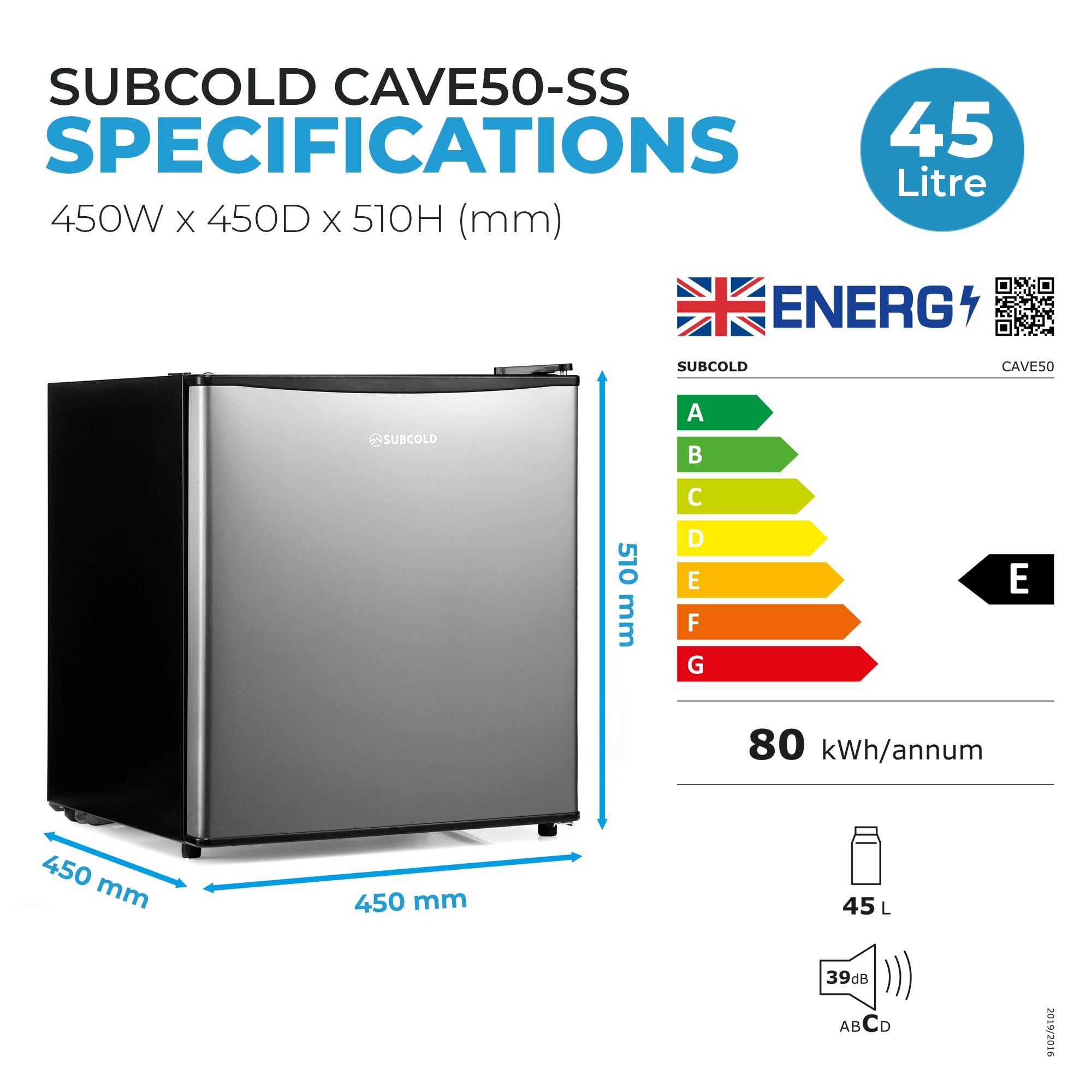 Subcold Cave50 Solid Door Beer Fridge