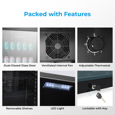 Subcold Maxi250 Tall Drinks Fridge Black