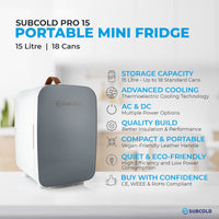 Thumbnail for Pro 15L Mini Fridge - Grey | Refurbished