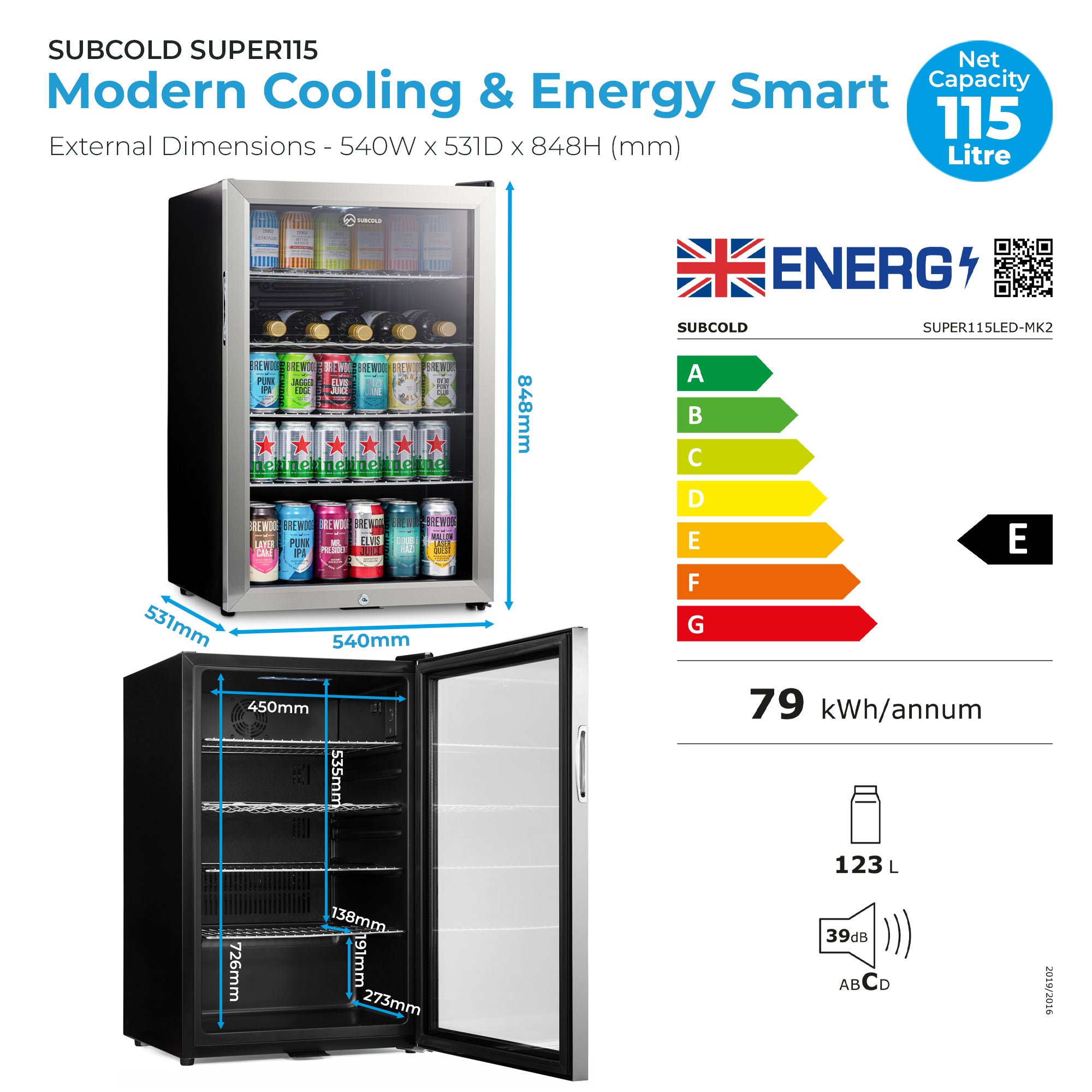 Subcold Super115 LED Beer Fridge