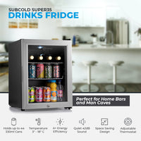 Thumbnail for Subcold Super 35 LED Beer Fridge - Silver | Refurbished
