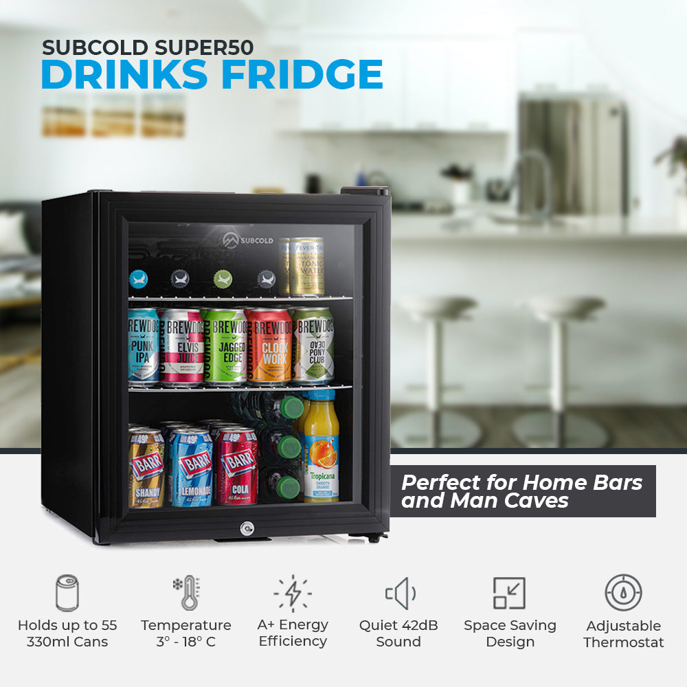 Subcold Super 50 LED Beer Fridge - Black | Refurbished