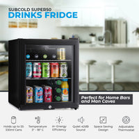 Thumbnail for Subcold Super 50 LED Beer Fridge - Black | Refurbished