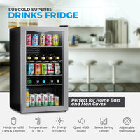 Thumbnail for Subcold Super 85 LED Beer Fridge - Silver | Refurbished