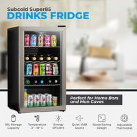 Thumbnail for Subcold Super 85 LED Beer Fridge - Stainless Steel