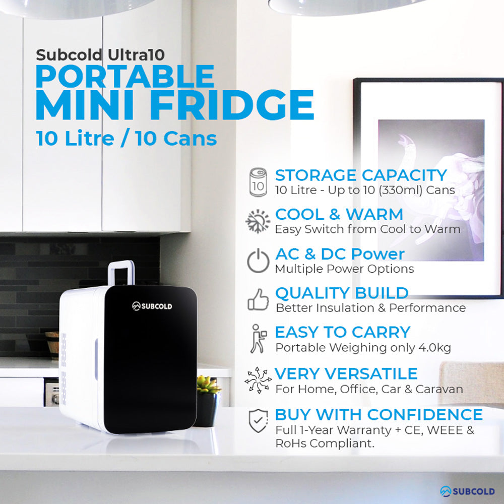 Subcold Ultra 10L Mini Fridge - Black | Refurbished