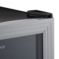 Thumbnail for Subcold Super 50 litre silver beer drinks mini fridge reversible glass door