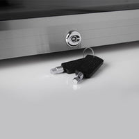 Thumbnail for Subcold Super 50 litre silver beer drinks mini fridge lockable with key