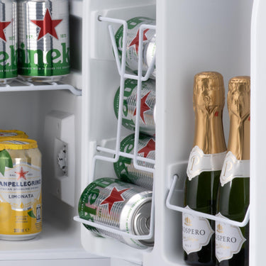 Subcold Eco 75 litre table top fridge white internal storage shelves