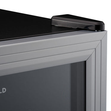 Subcold Super 85 litre beer drinks under counter silver fridge reversible glass door