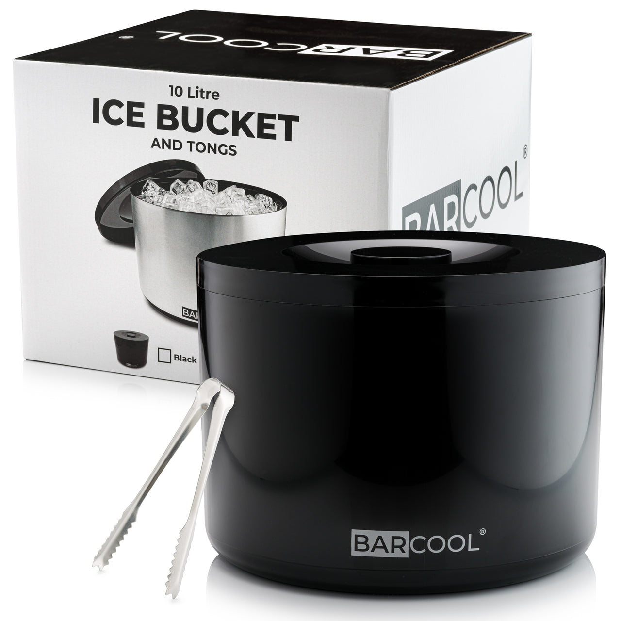 Barcool 10L Ice Bucket - Round Black